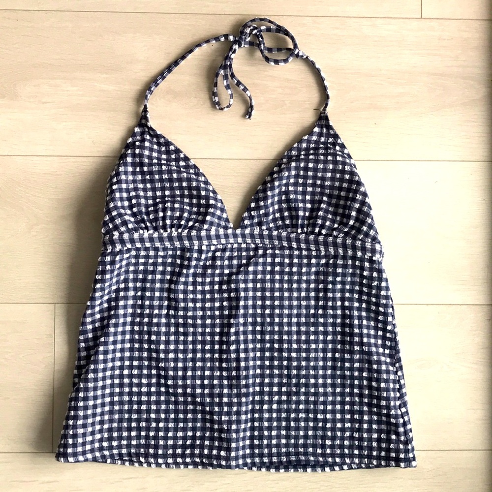 J.Crew Gingham Triangle Swim Top/ Tankini - Size M